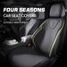 Nappa-Bezüge Komplettset Autokissen Doppelseitig Leder Atmungsaktiv Autositzschutz Universal-Stuhlpolster_voghion.com