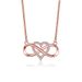 Minimalist New Knot Necklace: Figure - 8 Heart Cross Clavicle Chain_voghion.com