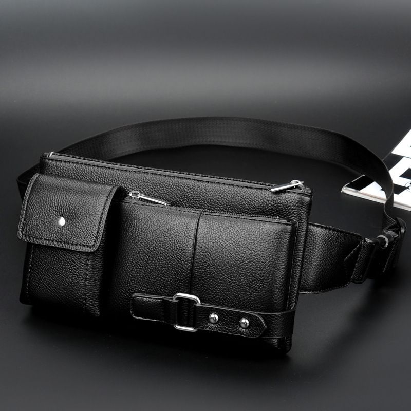 2025 New Men's Fanny Pack Multi-function Mobile Phone Change Bag Breast Bag Messenger Bag_voghion.com