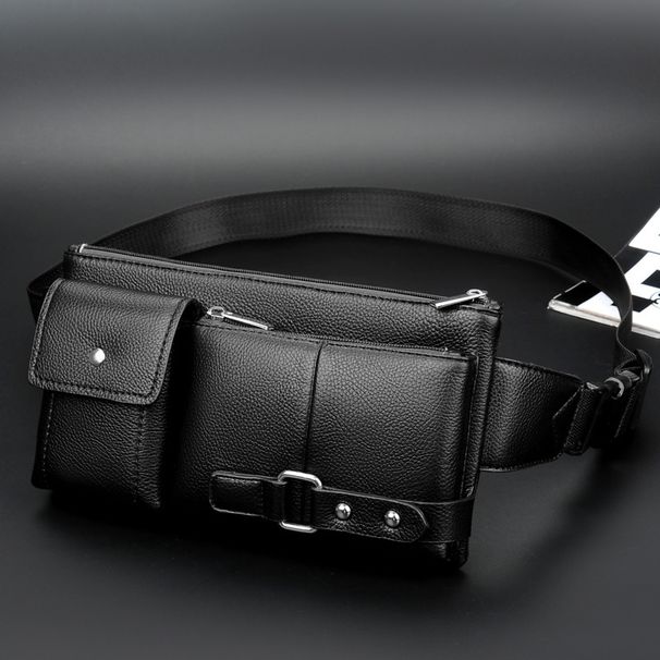 2025 New Men's Fanny Pack Multi-function Mobile Phone Change Bag Breast Bag Messenger Bag_voghion.com
