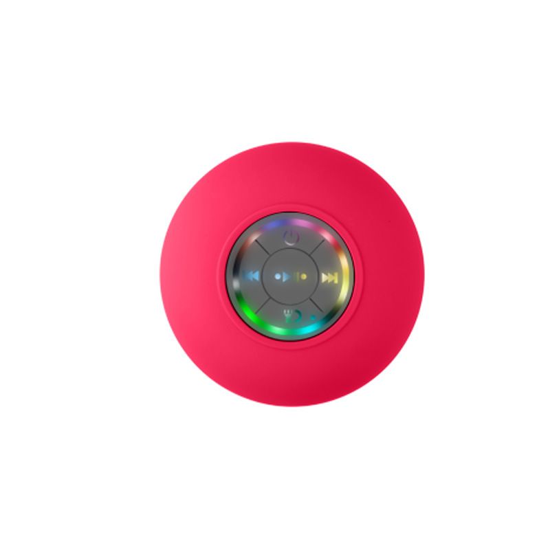 LANSKLBD Mini Bluetooth-luidspreker Draagbare waterdichte zuignap Draadloze handsfree luidsprekers Verlicht LED-licht voor douches Zwembadauto_voghion.com