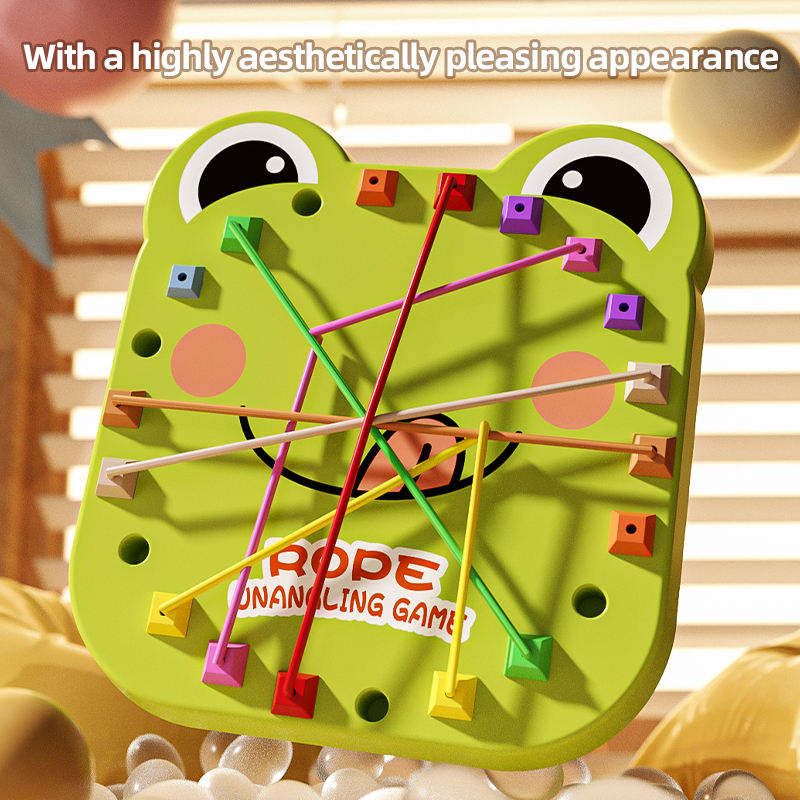 Wholesale Competitive Plastic Board Game For Children Educational Multi-Player Frog's Unties The Rope Tabletop Game_voghion.com