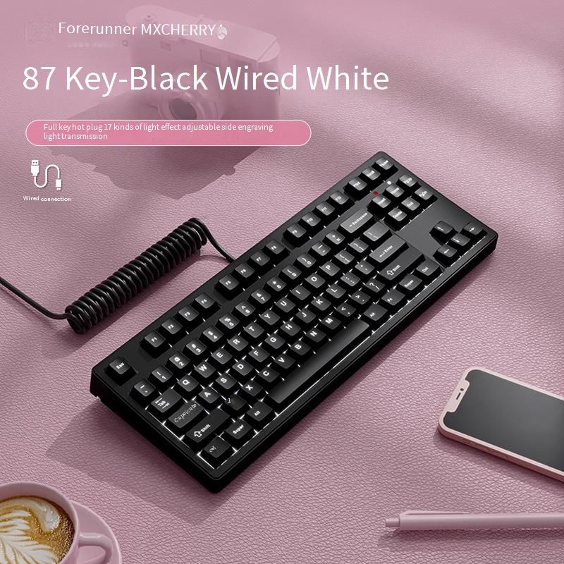 Voghon Wireless Mechanical Keyboard With Cherry MX Switches, RGB Backlit, Bluetooth 3-Mode (87/108 Key), Side-Printed Keycaps For Office & Gaming_voghion.com