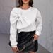 Women's With High-End Feel, European Style, Loose Fit, Slimming, Bowknot, Long Sleeve Sweatshirt For Spring And Autumn_voghion.com