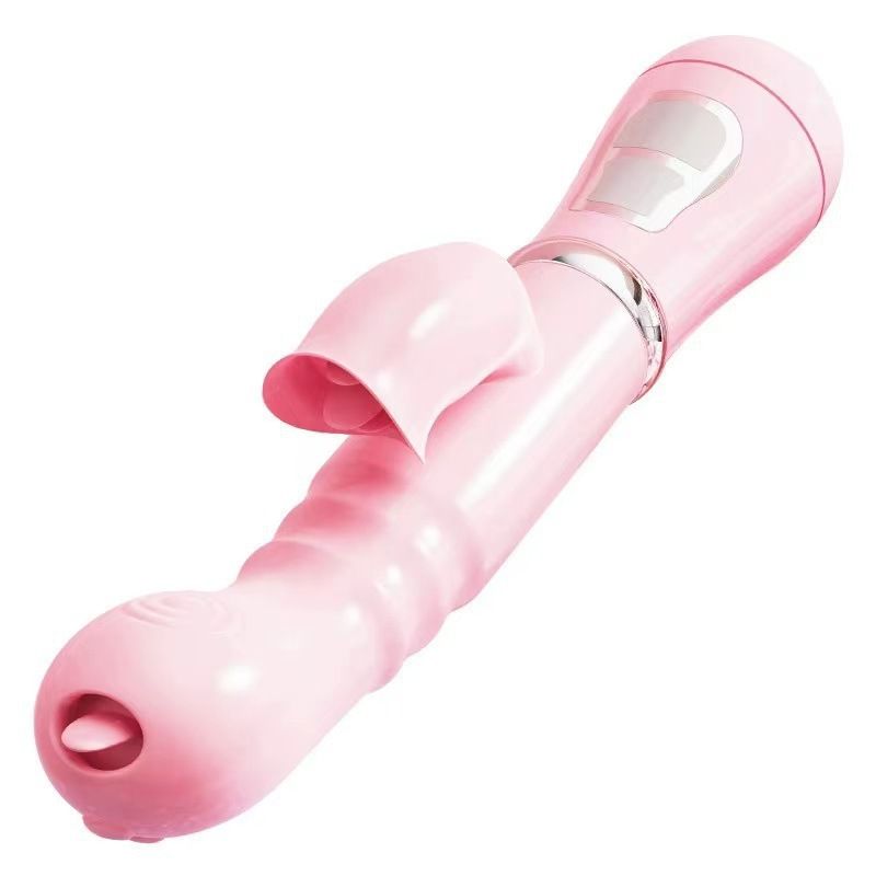 Female Tongue Licking Rabbit Vibrator, Massage Stick, Female Masturbation Toy, Adult Toy_voghion.com