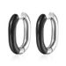 Europese en Amerikaanse mode INS-stijl hoogwaardige zwarte vergulde roestvrijstalen geometrische ronde titanium stalen oorbellen_voghion.com