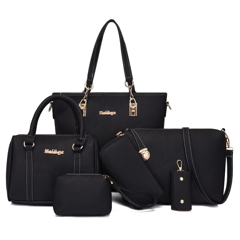 Mode Vielseitig Lychee Muster Damen Tasche Handtasche Große Kapazität Messenger Bag Schulter Tasche Brieftasche_voghion.com