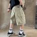 Shorts 2024 New Medium to Large Children's Boys' Summer Work Pants 5/4 Trendy_voghion.com