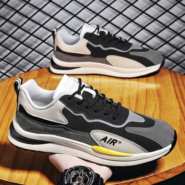 Lõuendist meeste kingad kevadel ja suvel hingavad uued vabaaja paksu tallaga reisikingad spordijooksuks, kõik matšid, isa mood kingad_voghion.com