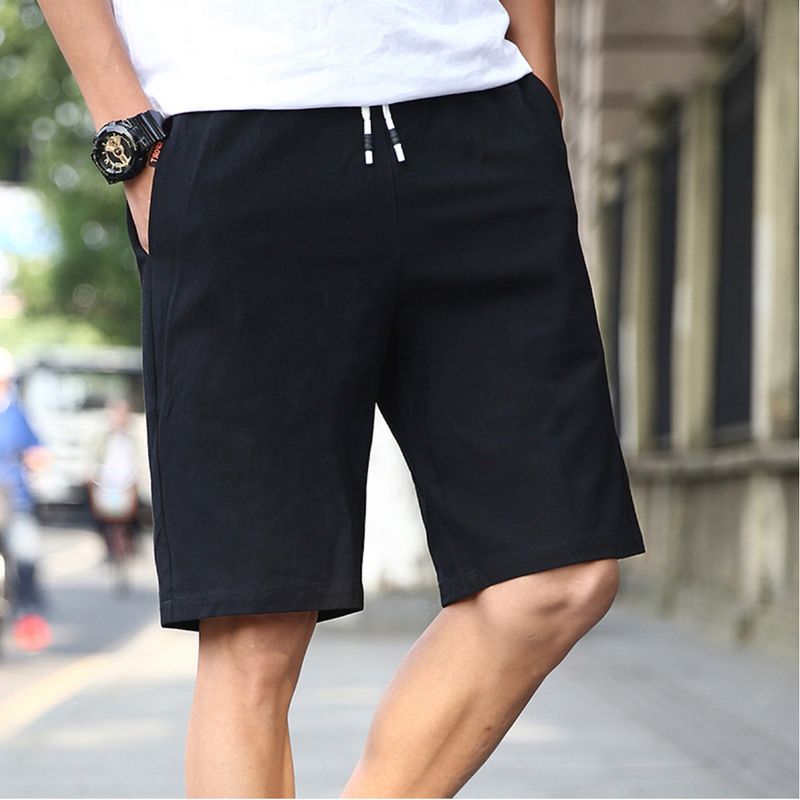 Erkek Giyim Yazlık Düz Renk Temel Çok Yönlü Moda Rahat Pantolon Rahat Plaj Şortları Şortlar Spor Şortları Erkekler_voghion.com