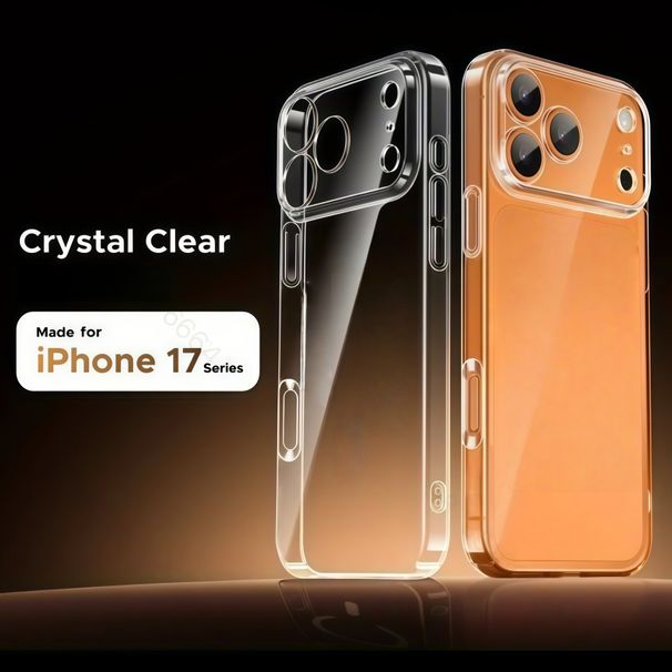 Transparent TPU Shockproof Protection Phone Case For IPhone 17 ProMax/17 Pro/1 /Air/16/15/14/13/12/11 - Clear_voghion.com
