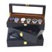 Watch Storage Box Paint Box 6-bit 10-bit 12-bit Paint Jewelry Gift Box Black Wooden Watch Storage Box_voghion.com