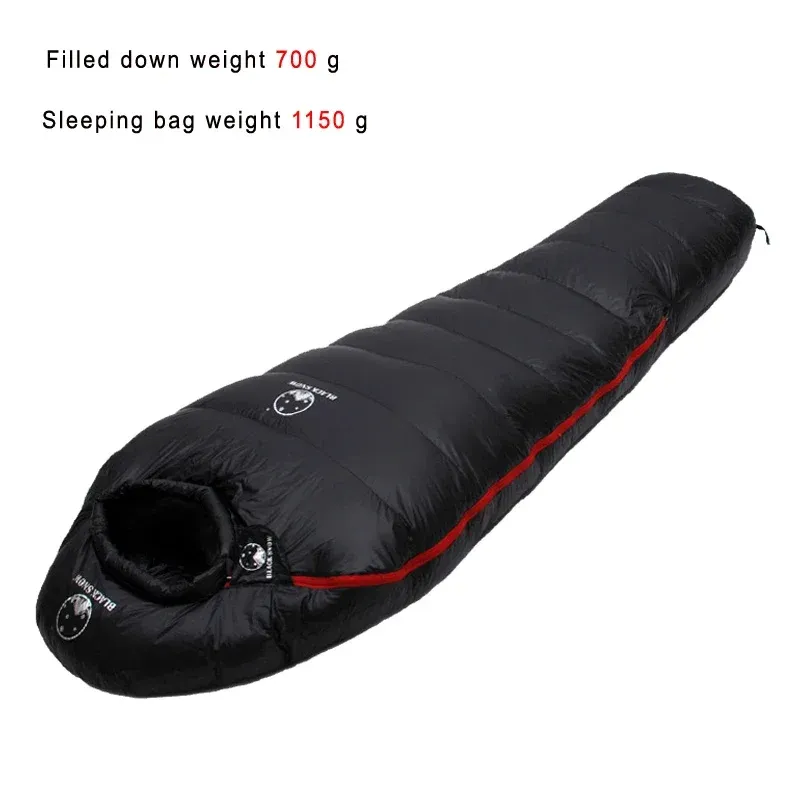 Very Warm White Goose Down Filled Adult Mummy Style Sleeping Bag Fit For Winter Thermal 4 Kinds Of Thickness Camping Tra_voghion.com