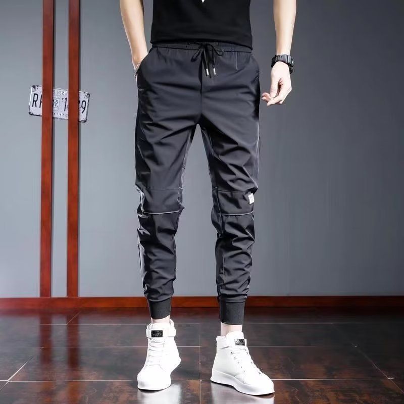 Casual 2023, träningsbyxor i sen modell, Slim-fit fötter, Skinny Leggings i sommarstil, Fallskärmsjägarebyxor, Herr_voghion.com
