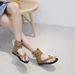 2025 New Rise Women's Pinched Toe, High Top, Slope Heel, Roman Shoes With Toe Covering, Summer Flat Sandals_voghion.com