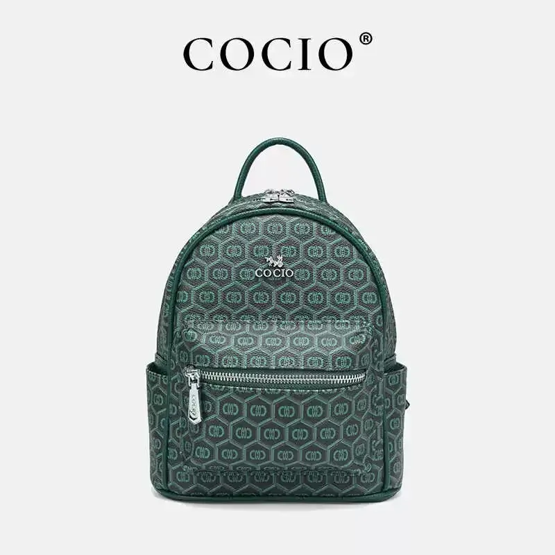COCIO Designer-Tasche, neue Serie in Pfauengrün, kleiner, modischer und vielseitiger Damen-Freizeitrucksack, Verkaufsschlager_voghion.com
