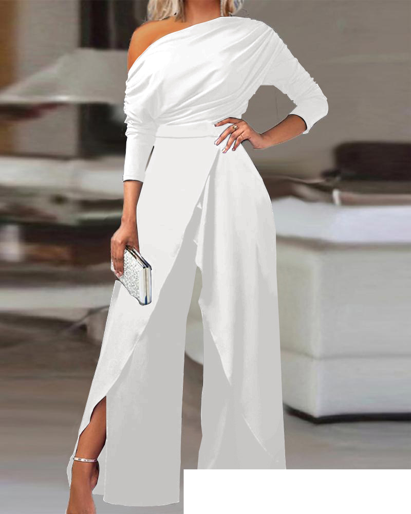 Women's clothing women's clothing one-shoulder formal elegant party jumpsuit ODS3322_voghion.com