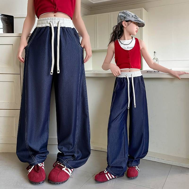 Zhongda Children's Tencel Breathable Lightweight 2025 Summer New Girls' Casual Pants_voghion.com