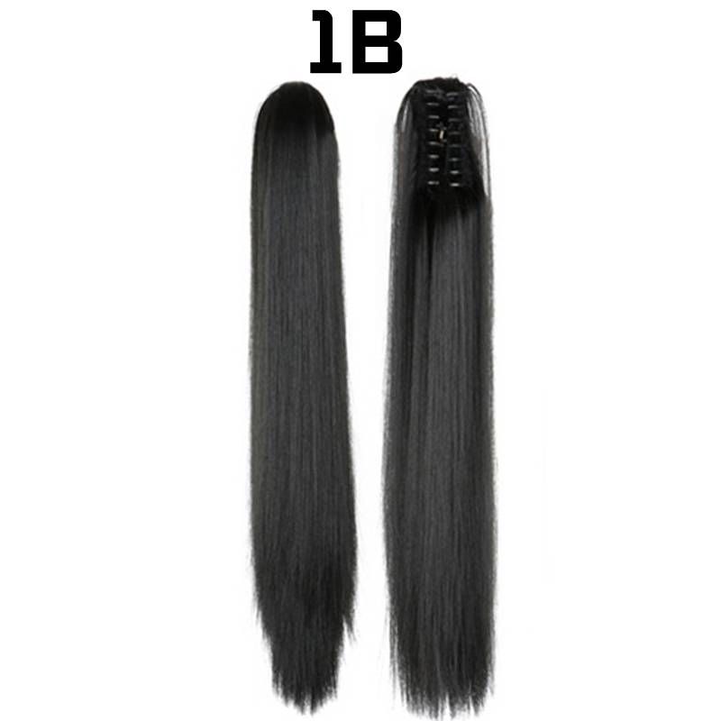 Parrucca con coda di cavallo alta e fermaglio per capelli naturali a cascata, esclusiva Lazy Wind Babes, con nodo alto a cascata e fermaglio per capelli naturali a coda di cavallo alta_voghion.com