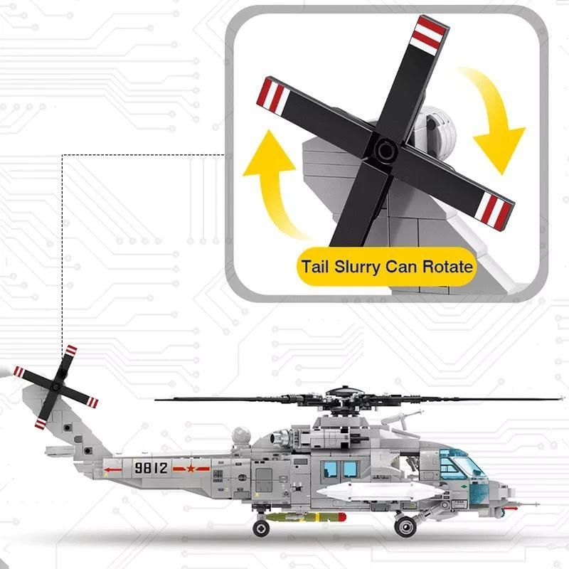 862 szt. helikopter samolot model klocki klocki edukacyjne montaż zabawka dla dzieci chłopiec prezent_voghion.com