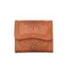 Retro Wachs Pu Clutch Bag Mode Hohl Dreifach gefaltete Damen mittlere und lange Brieftasche Tasche_voghion.com