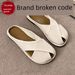 2024 Trendy Export Exportiert Nach Italien Sommer Neue Ankunft Slip-on Lofter Flats frauen Halb Hausschuhe_voghion.com
