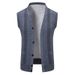 Men's Clothing Men's Slim Fit V-Neck Fleece Knit Vest - Lightweight, Stylish & Comfortable For Casual Wear (L-XXXL, Grey/Blue/Wine Red)_voghion.com
