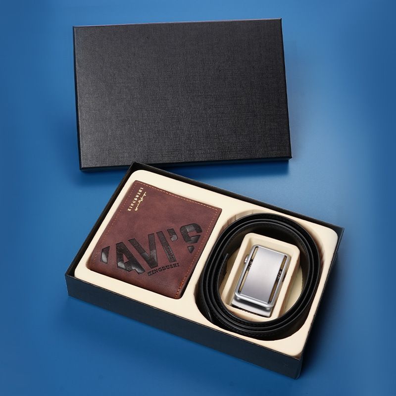 [Neues Geschenk] Herrengürtel-Geldbörsen-Geschenkbox Automatischer Schnallengürtel High-End-Geschenkbox-Set_voghion.com