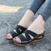 Sandalen Damenschuhe Flache Fischmaul Lässige Mode Große Hausschuhe Mehrfarbige bestickte Flip-Flops Frau_voghion.com