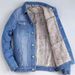 New Arrival For Fall/Winter: Fleece-Lined Denim Jacket For Men Oversized & Plus Size Jacket Thickened Cotton Coat Warm Winter Clothing Trendy Style_voghion.com