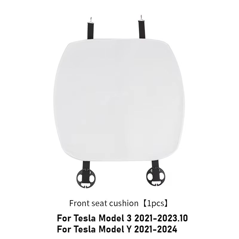Anti-schmutzig Sitzbezug Kissen für Tesla Modell 3 Y Flanell Anti-Kick Weiß Schwarz Pads Spezielle Custom Matte Innenraum Auto_voghion.com