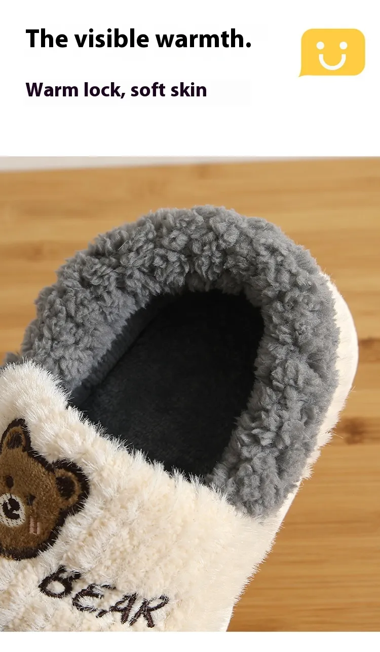 Children's bag root slippers autumn and winter, cute cartoon indoor home, dormitory cotton shoes for boys, children,_voghion.com