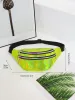 Holografische Gürteltasche, wasserdichte glänzende Tasche aus Hologramm-PU, Laser-Gürteltasche mit verstellbarem Gürtel, Sport-Gürteltasche_voghion.com
