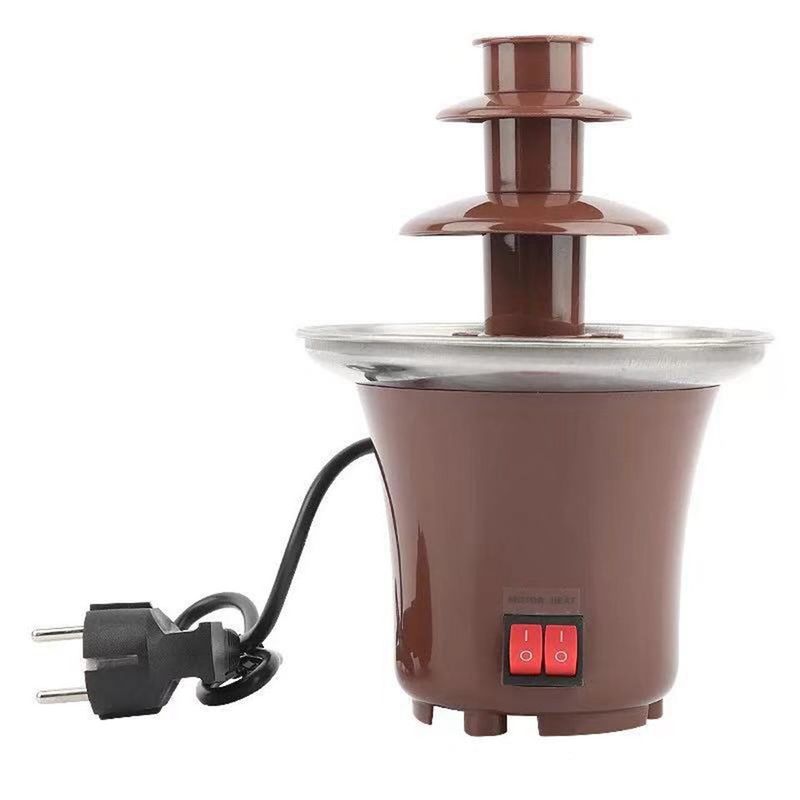 Mini chokladfontänugn 110V / 220V 3-nivåer kak- och chokladdispenser för födelsedagsfest, bröllop, grillfest_voghion.com