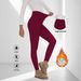 Leggings foderati in pile per donna - Pantaloni termici elasticizzati caldi, collant a vita alta per l'inverno, morbidi e comodi, disponibili in taglie forti_voghion.com