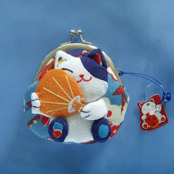 1 Pc Lucky Cat Coin Purse Key Case Lovely Cute Multi-color Pocket Cloth Handbag_voghion.com