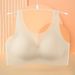 Women's Intimates Seamless Backless Steel Ring Fixed Cup Underwear Women's Large Size Vest Bra Gathered Upper Collection Auxiliary Bra Cup_voghion.com