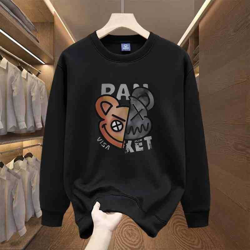 Herrenbekleidung Langarm-Sweatshirt Rundhalsausschnitt Lässig Locker Jugend Hübsche Persönlichkeit Bequemes Oberteil_voghion.com