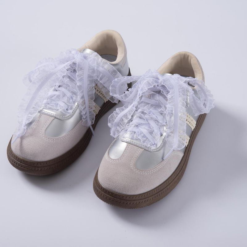 Ballett Stil Perle Bogen Spitze Pilz Rüschen Schnürsenkel Geeignet Für Ballett Schuhe T Kopf_voghion.com