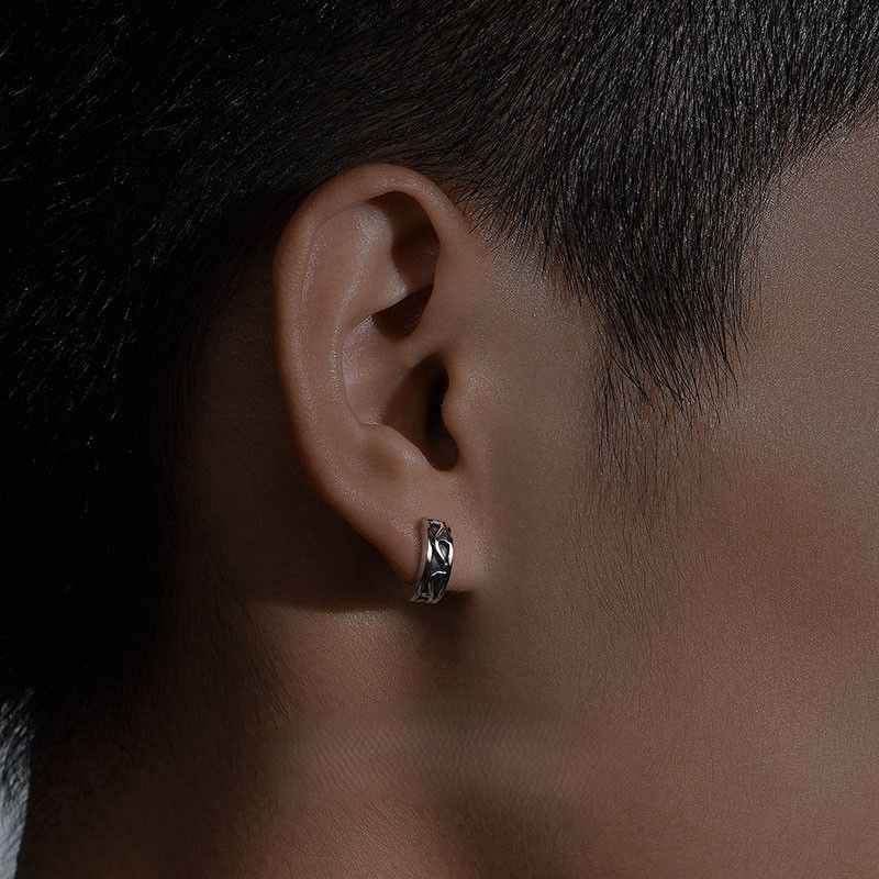 Men's Trendy Personality Single Piece Ins Simple Cold Style Hip Hop Cool Temperament Earrings_voghion.com