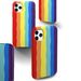 Custodia protettiva per telefono a copertura totale in silicone liquido Kunjiuyou con design arcobaleno per iPhone 12- per iPhone 11_voghion.com