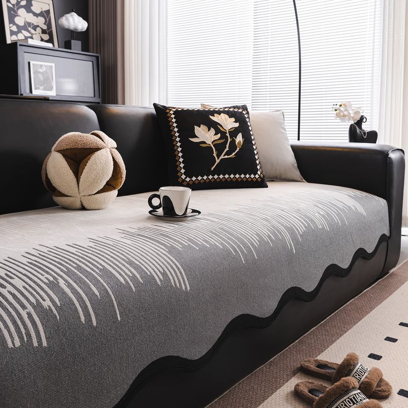 Sofa Cover Non Slip Chenille Cat Scratch Resistant 3 Seater Couch Protector Universal Fit For L Shaped Sectional Sofas Modern Stretchable Slipcover_voghion.com
