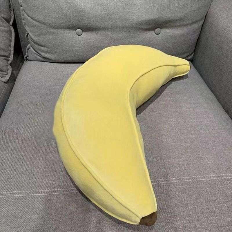 Ins Cute Doll Japanese Comfortable Creative Banana Shaped Long Bedhead Pillow_voghion.com