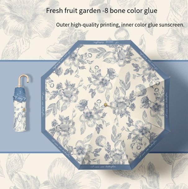 Ombrellone da pioggia e sole all'ingrosso per donna, con gancio dorato, protezione UV, pieghevole, di alta qualità, con sconto del 70%_voghion.com