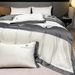Bedding Light Luxury Simple Pure Color Washed Ice Silk Four Piece Set Summer Cool Naked Sleeping Bedding_voghion.com