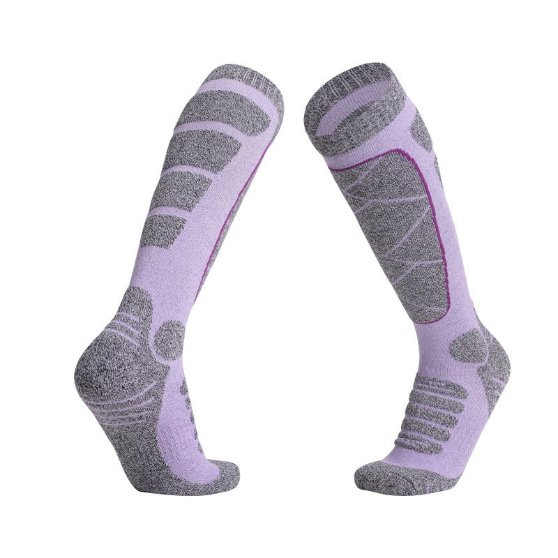 Two wolf women's skiing sports thick mountaineering soc, towel bottom, sweat absorbing and warm long tube soc_voghion.com