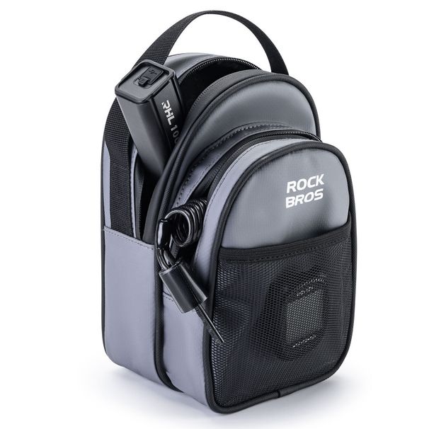 ROCKBROS Borsa anteriore per bici pieghevole, borsa portaoggetti per manubrio della bicicletta, capacità 1,8 l_voghion.com