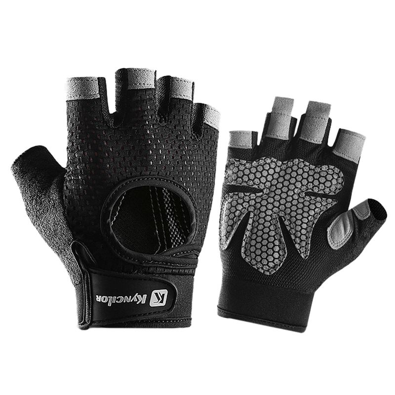 SportLife 1 Pair Workout Gloves Half Finger Palm Protection Nylon Breathable Exercise Gloves Gym Gloves for Fitness_voghion.com