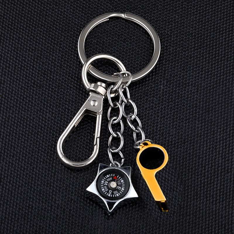 Portachiavi con 8 dadi in argento massiccio, con fibbia, per auto, alla moda, da appendere alla vita, multifunzionale, da uomo_voghion.com