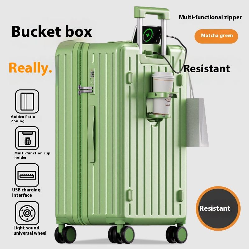 Bekerhouderbagage, duurzame trolley voor mannen en vrouwen, grote capaciteit, 24 inch universele wielverplaatsing, stevig wachtwoord_voghion.com